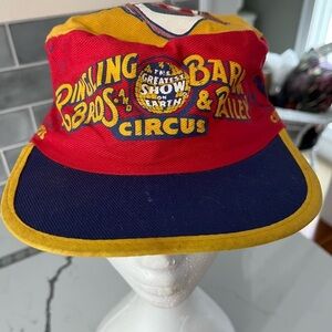 Vintage Ringling Bros Barnum & Bailey Circus Adjustable Pillbox Hat 70's-80's
